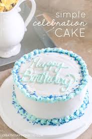 Simple Birthday Sheet Cake Designs Simple Celebration Cake Tutorial Birthday Cake Decorating Blue Birthday Cakes Birthday Sheet Cakes