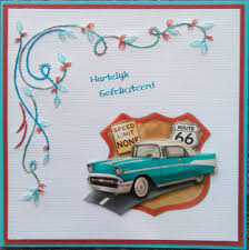 Verjaardagskaart Auto Borduurpatroon Karin S Creations Kc 167 Verjaardagskaart Borduurpatronen Kaarten