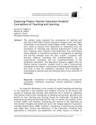 The analysis of the first order interaction, in the manner described above, is essentially a sample factorial analysis as only two variables are considered at a time and the remaining one is ignored. Pdf Exploring Filipino Teacher Education Students Conceptions Of Teaching And Learning