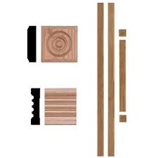House Of Fara 5000 3 4 In X 3 In X 7 Ft Oak Door Trim Casing Set Up To 40 In X 84 In Opening 5000 The Home Depot Red Oak Wood Oak Doors Window Casing