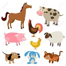 Set Of Cute Cartoon Farm Animals Vector Illustration Animal Illustration Farm Cartoon Cartoon Animals