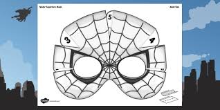 Inspiring printable superhero mask cutouts printable images. Printable 3d Spider Superhero Mask Primary Resources Ks1