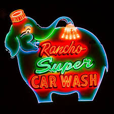 Rancho Super Car Wash Vintage Neon Signs Cool Neon Signs Neon Signs