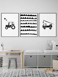 Black And White Wall Art Black And White Truck Nursery Wall Art Construction Print Etsy In 2020 White Nursery Decor Nursery Decor Neutral Gender Neutral Nursery Decor
