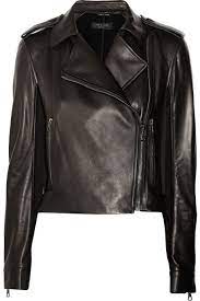 Rag Bone Langlen Leather And Sateen Jacket Wearable Art Fashion Jackets Faux Leather Biker Jacket