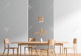Fine furniture wood furniture furniture design coffee table with stools minimalist furniture solid oak minimalist design industrial design product design. Spacious Modern Dining Room With Wooden Chairs And Table Minimalist Stock Photo Picture And Royalty Free Image Image 129451767