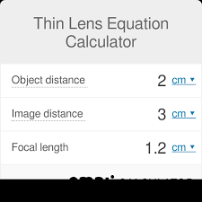 Thin Lens Equation Calculator Omni