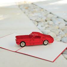 Cut slits at the center of your card. Retro Car Greeting Card Pop Up Card Company Pop Up Card Vietnam