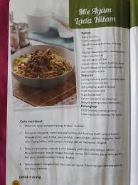 Mie Ayam Lada Hitam Resep Ayam Mie