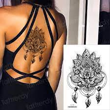 De leeuw staat voor moed, kracht, familie en bescherming. Temporary Tattoo For Women Under Breast Tattoo Underboob Mandala Lotus Mehndi Stickers Bikini Tattoo Black Mehndi Henna Sticker Temporary Tattoos Aliexpress