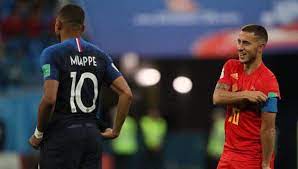 مبابي ينشر صورة قميص هازارد وريال مدريد على الانستجرام والبلجيكي يرد سقط ريال مدريد الإسباني بقيادة المدرب الفرنسي زين الدين زيدان sports jersey jersey sports