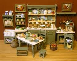 Lyndel Smith S Painted Furniture Leslie Smith Fine Art Miniature Furniture Painted Furniture Miniature Kitchen
