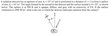Google has not performed a legal analysis and makes no representation as to the accuracy of the status listed.) Solved A Radiation Detector Has Ab Aperture Of Area A D Chegg Com