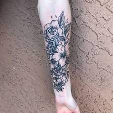 Hibiscus Floral Inner Arm Tattoo Hibiscus Tattoo Arm Tattoo Inner Arm Tattoo