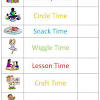 Visual daily routine chart for kids in english, chinese, korean (free printable). 1