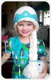 Crocheted elsa hat, from the movie frozen, made to order excellent quality. Image Result For Crochet Elsa Hat Free Pattern Crochet Wig Crochet Hats Frozen Crochet