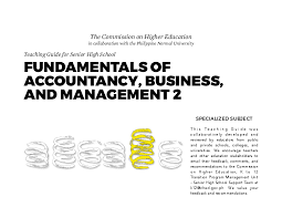 Pdf Teaching Guide For Senior High School Fundamentals Of Accountancy Business And Management 2 Specialized Subject Joemart Garalza Academia Edu
