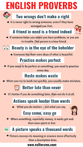English Proverbs Top 30 Famous Proverbs And Their Meanings Esl Forums Learn English Vocabulary English Vocabulary Words Learn English Words