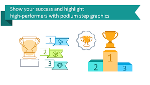 In architecture a building can rest on a large podium. Show Your Success And Highlight High Performers With Podium Step Graphics Blog Creative Presentations Ideas