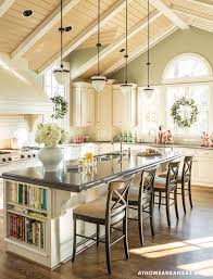 country style open concept kitchen