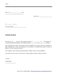 In speta, acesta este angajat cu norma intreaga (7 ore zi/35 saptamana), iar ora de. Somatie De Plata Model