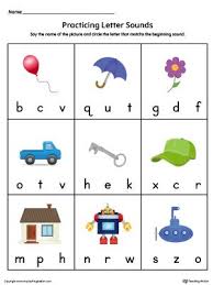 Practice Beginning Letter Sound Worksheet In Color Phonics Kindergarten Preschool Phonics Kindergarten Phonics Worksheets