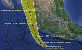 La tormenta tropical es una tormenta de tipo ciclónica: Se Forma La Tormenta Tropical Dolores En El Oceano Pacifico