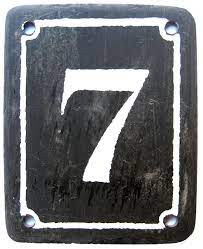 The Number 7 Letter Stencils Numbers Logo Number