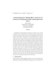 Pdf Understanding The Maluku Wars Overview Of Sources Of Communal Conflict And Prospects For Peace