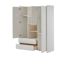 Etagenbett 2x 90x200 cm mit vielen fächern und ein. Kleiderschrank Kiddy 3 Turig 2 Schubladen 2 Offene Facher Weiss Einrichtung Fur Jeden Geschmack Bei Moebel Guenstig De