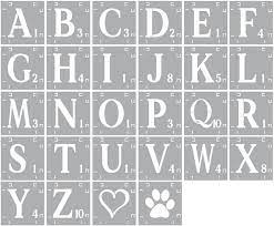 Custom stencil letters 6 inch can be read from 100 feet and are better than the competitors because the plastic weighs a little more so lays flatter. Buy 6 Letter Stencils For Painting On Wood Interlocking Stencils Letters Alphabets Stencil Reusable Flexible Stencils For Painting On Wood Walls Canvas Door Paper Online In Turkey B09837899w