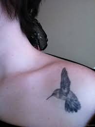 Hummingbird temporary tattoo, black tattoo, hand painted realistic bird tattoo, body art, fake tattoo, birds tattoo. 40 Pretty Hummingbird Tattoos For Chest