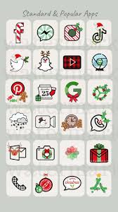 Christmas Iphone App Icons Ios 14 Aesthetic App Covers Wallpaper Iphone Christmas App Icon Homescreen Iphone