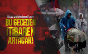 Meteoroloji Den Onemli Uyari Bu Geceden Itibaren Artacak 2020 Meteoroloji Gece Dalga