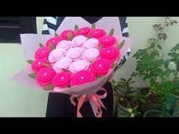 Make Felt Bouquet Using Funnel Membuat Buket Bunga Flanel Menggunakan Corong Youtube Felt Flower Tutorial Felt Flowers Diy Felt Flower Bouquet