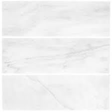 4x12 carrara white honed marble subway tile. White Backsplash 4x12 Marble Tile Natural Stone Tile The Home Depot