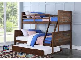 The trundle under the bottom bed makes this piece a great option for sleepovers. Bradford Twin Full Artesian Bunk Bed With Twin Trundle Bed In Brown Gl