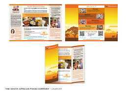 Leaflet Design For The South African Food Company Company Meals South African Recipes African Food