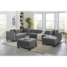 Igikpak Left Hand Facing Sectional With Ottoman Sectional Sectional Ottoman Home