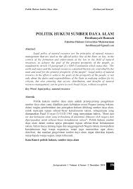 A) b) c) d) e) f) g) h) i) j). Pdf Politik Hukum Sumber Daya Alam