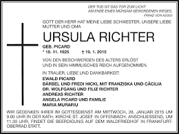 Последние твиты от freddy richter (@freddy_richter). Traueranzeigen Von Ursula Richter Trauer Op Online De
