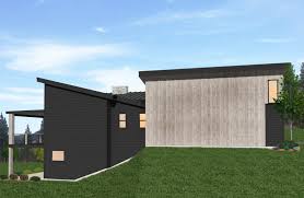House plans contemporary home designs floor plan via coolmodernhouseplans.com. Andrew House Plan Modern Shed Roof Home Design W 2 Car Garage