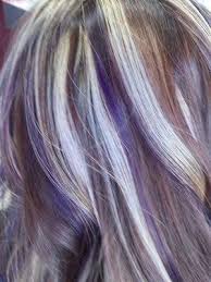 Highlights And Lowlights Hair Color Purple Purple Highlights Blonde Hair Underlights Hair