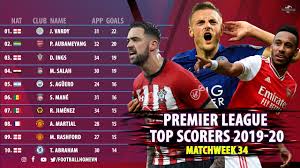 This is a list of footballers who have scored the most goals in each season in the premier league since its inception in 1992. Premier League Top Scorers 2019 2020 Matchweek 34 Youtube