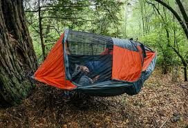 New unused form with 8' x 28 body with 20 high tent section and 42 inch wide rain cover. Double Hammock Tents The Vertex