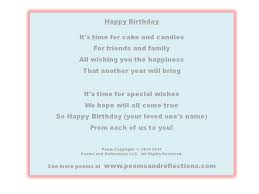 Happy Birthday Poem Verses Birthday Poems Funeral Verses Scrapbook Poems