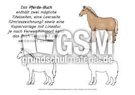 Alle lebenslauf vorlagen zum download im überblick. Mini Buch Pferd Minibucher Tiere Lapbook Vorlagen Material Klasse 2 Grundschulmaterial De
