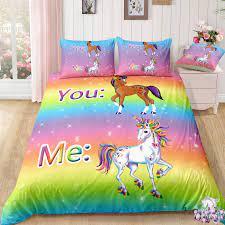 you and me unicorn bedding set unilovers unicorn bed set unicorn bedding cute bedroom ideas
