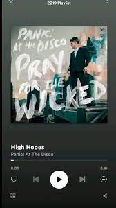 High Hopes Panic At The Disco Video Disco Songs Disco Music Spotify Music