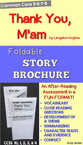 Thank You M Am Foldable Story Brochure Standards Aligned Middle School Reading Middle School Literature 8th Grade Reading